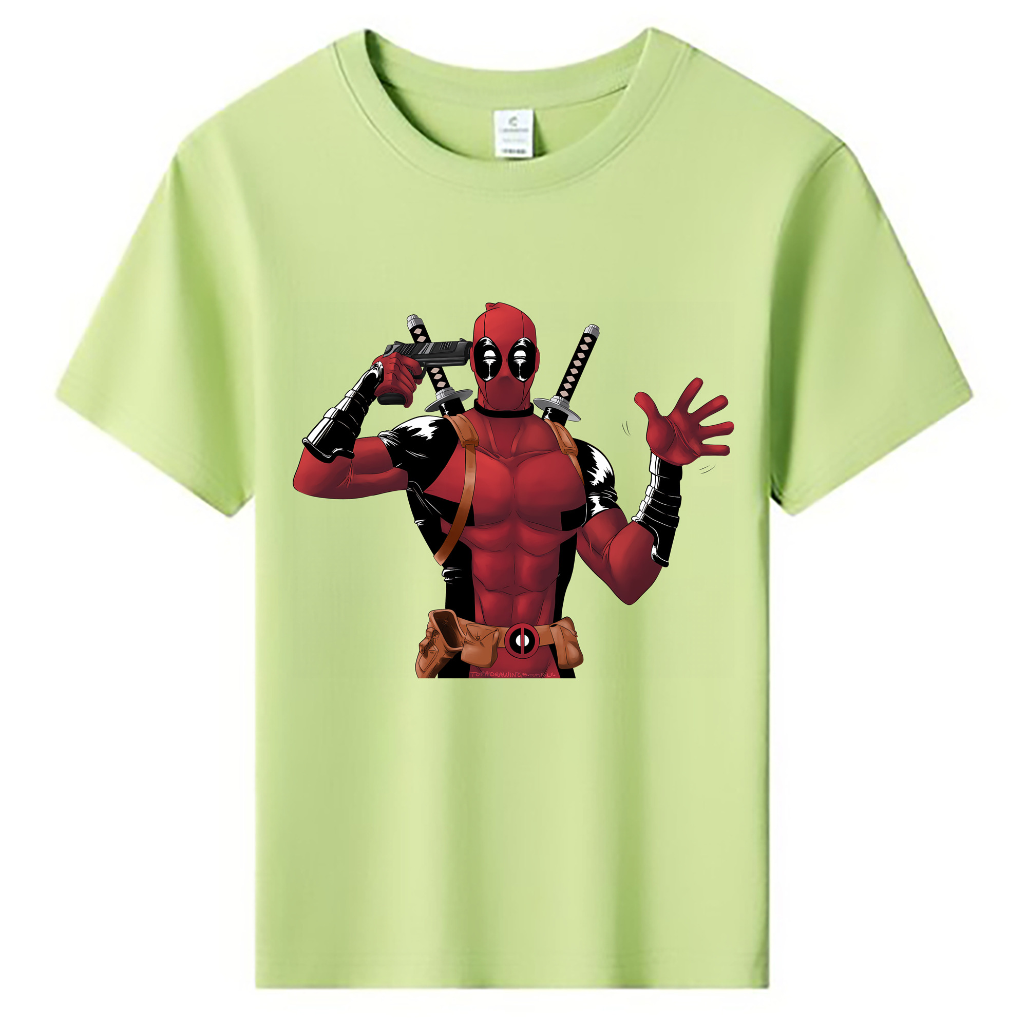 （画像用） Deadpool デッドプール 綿100％キッズTシャツ（フロントプリント）